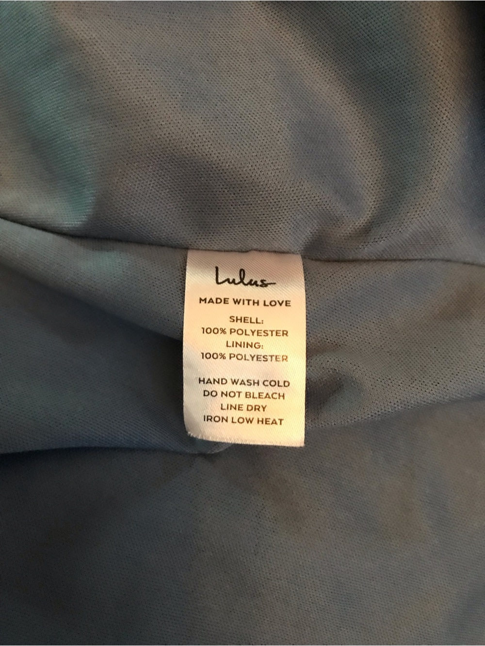 Lulu's Fit to Frolic Blue Eyelet Lace Puff Sleeve Babydoll Dress Sz L - Picture 9 of 9